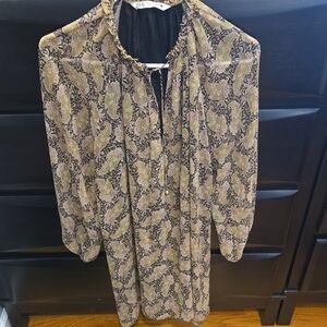 Elegant Paisley Print Dress